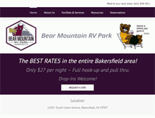 Tablet Screenshot of bearmountainrv.com